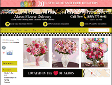 Tablet Screenshot of flowerdeliveryakron.com
